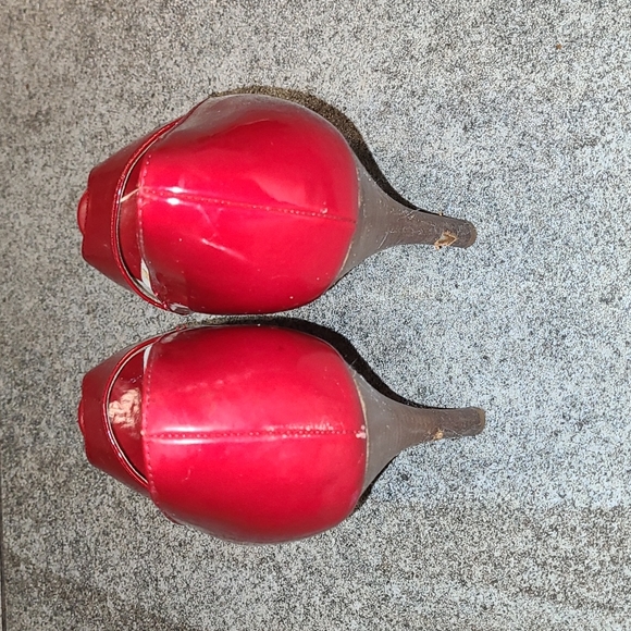 Mossimo Red Peep Toe Pump Heels - Picture 3 of 10